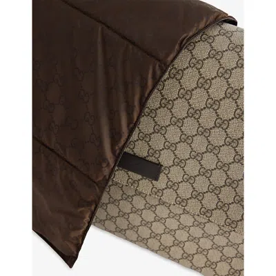 Gucci Be Ebo/cocoa/dk Choc Monogram Large Canvas Changing Bag
