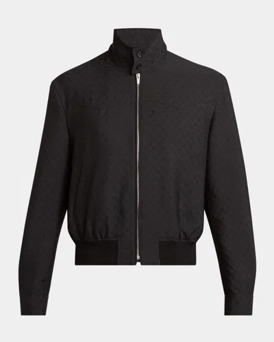 Alexander Mcqueen Skull-print Cropped Harrington Jacket In Black