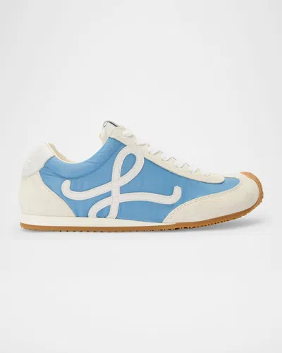 Loewe Ballet Runner 2.0 In Nylon And Calfskin In Blue