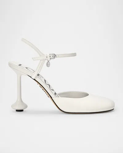 Loewe Toy Leather Ankle-strap Pumps