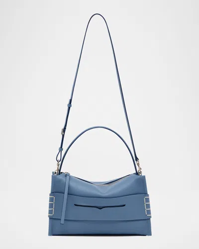 Jw Anderson Penny Loafer Leather Crossbody Bag In Blue