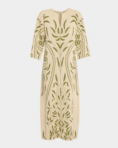 By Malene Birger Agneto Botanical Jacquard-knit Maxi Dress