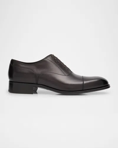 Tom Ford Men's Claydon Burnished Leather Derby Shoes