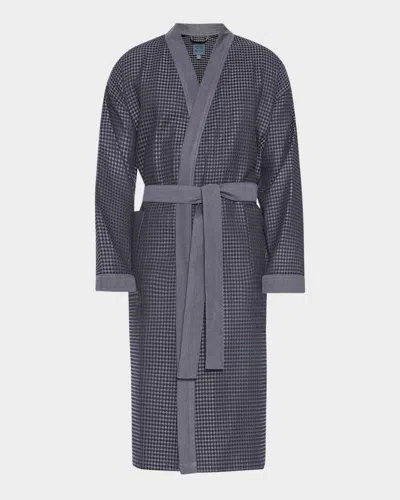 Majestic Men's La Paz Woven Waffle Knit Robe