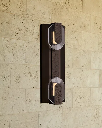 Allegri Crystal By Kalco Lighting Opposto Esterno 18" 2-light Outdoor Led Wall Sconce