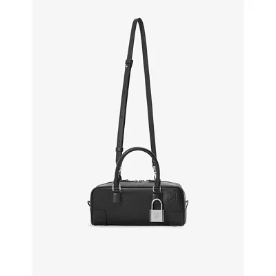 Loewe Womens Black Amazona 23 Cropped Leather Shoulder Bag