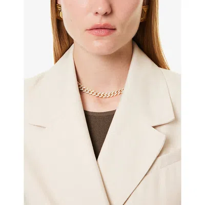 Oma The Label Womens Frosty 18ct Gold-plated Sterling-silver And Cubic Zirconia Necklace
