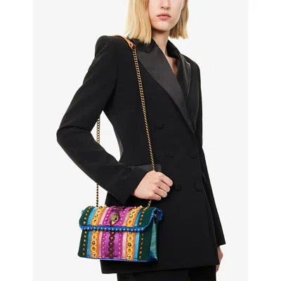 Kurt Geiger Kensington Studs Multicolored Crossbody Bag In Multi