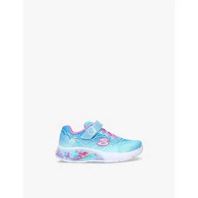 Skechers Kids' My Dreamers Lil Mermaid Light-up Sneaker In Blue