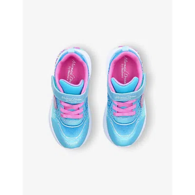 Skechers Kids' My Dreamers Lil Mermaid Light-up Sneaker In Blue
