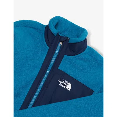 The North Face Dusk Blue/summit Navy Kids' Yumiori Logo-embroidery Fleece Jacket Xs In Blue