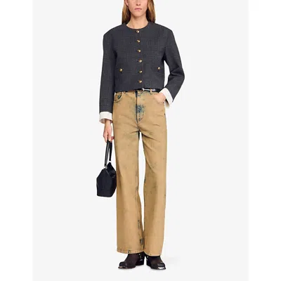 Sandro Rhinestone Tailored Jacket