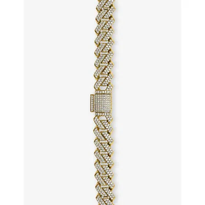 Oma The Label Womens Frosty Link 18ct Yellow Gold-plated Brass And Cubic Zirconia Bracelet