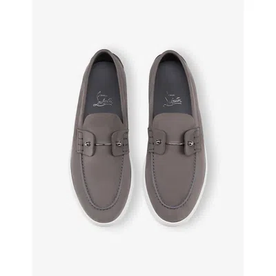 Christian Louboutin Mens Smoky Chambeliboat Leather Boat Shoes Eur 46 / 12 Uk