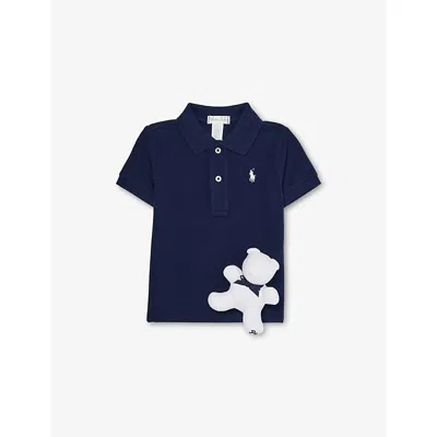 Polo Ralph Lauren Fined Navy Babys' First Polo Gift Set 3-12 In Blue