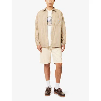 Carhartt Mens Wax Mirror  Graphic-print Cotton T-shirt In Neutral