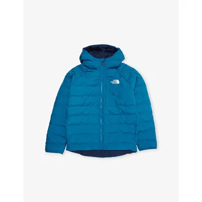 The North Face Dusk Blue Kid's Reversible Perrito Shell Jacket In Blue