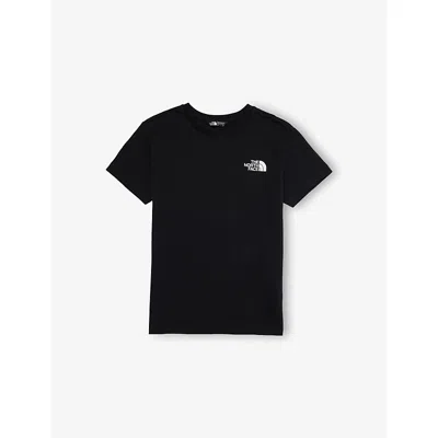 The North Face Nf Black Kids' Box Nse Regular Cotton-jersey T-shirt In Black