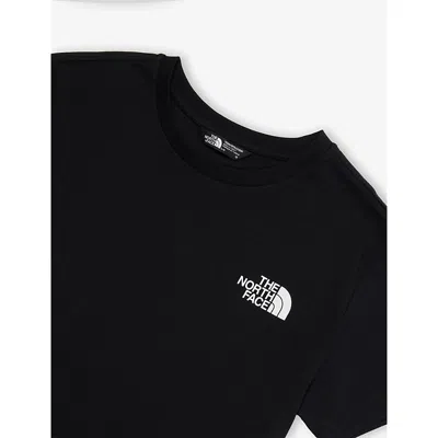 The North Face Nf Black Kids' Box Nse Regular Cotton-jersey T-shirt In Black
