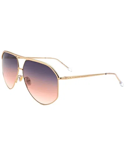 Isabel Marant 62mm Oversize Navigator Sunglasses In Gold