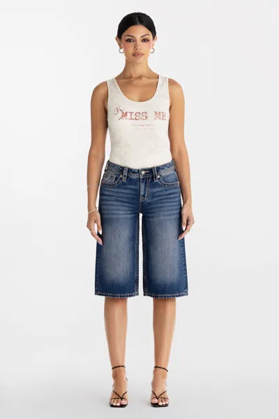 Miss Me Micah Jorts - 31 / 16" / Dark Wash