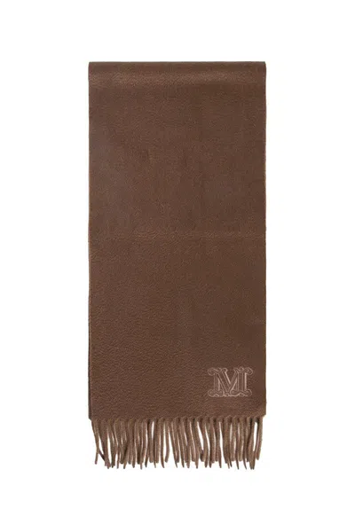 Max Mara Woman Brown Scarves In Brown