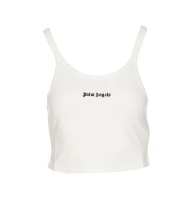 Palm Angels Classic Logo Tank Top In White