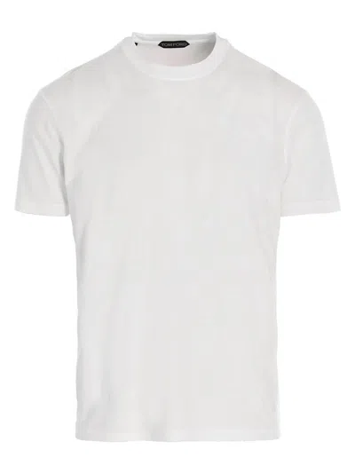 Tom Ford Pink Cotton Blend T-shirt In Gray