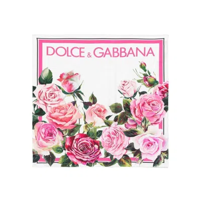 Dolce & Gabbana Flowers Print Silk Scarf