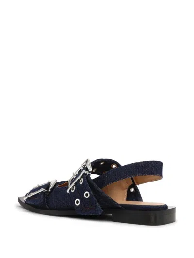 Ganni Denim Slingback Ballets