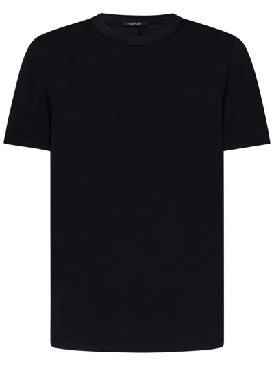 Tom Ford Cotton Crew-neck T-shirt In Black