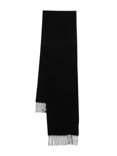 Paul Smith Men Scarf Cashmere Logo Accessories In Black