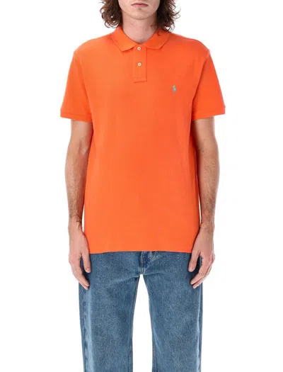 Polo Ralph Lauren Custon Slim Fit Polo Shirt In Orange