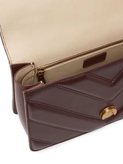 Pinko Love Bag Leather Crossbody Bag In Brown