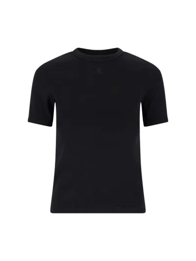 Courrèges T-shirts And Polos In Black