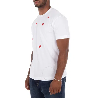 Comme Des Garçons Play Comme Des Garcons Play Scattered Hearts Cotton T-shirt In White