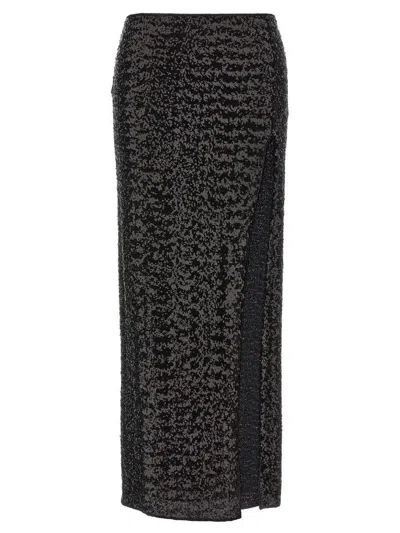 Oseree High-waisted Sequin-embellished Midi Skirt