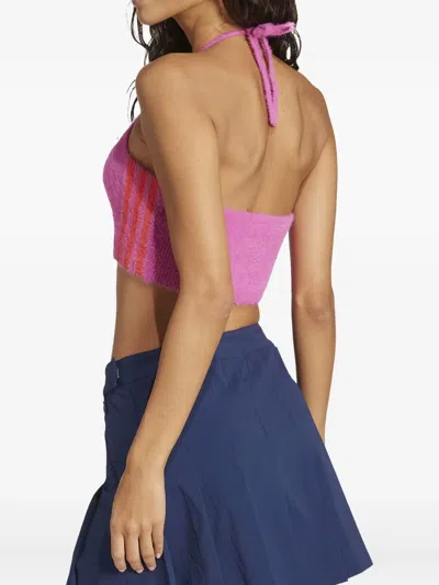 Adidas Originals Halter Fluffy-knit Tank Top