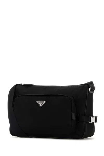 Prada Black Re-nylon Large Crossbody Bag