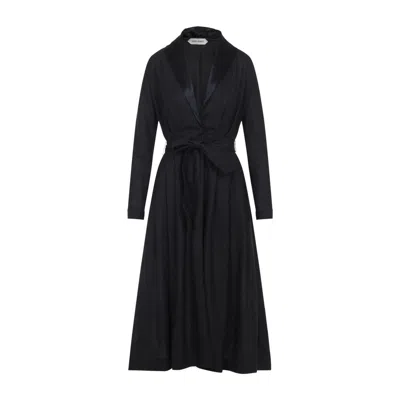 Alberta Ferretti Alberta Ferreti Virgin Wool Midi Dress In Black