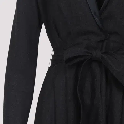 Alberta Ferretti Alberta Ferreti Virgin Wool Midi Dress In Black