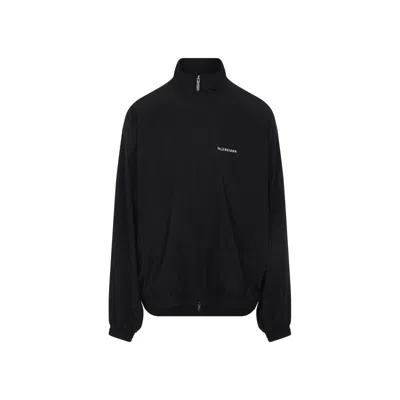 Balenciaga Oversized Windbreaker Jacket In Black