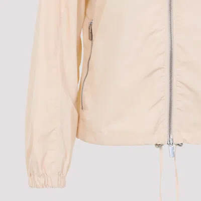 Burberry Full Zip Jacket In Neutral