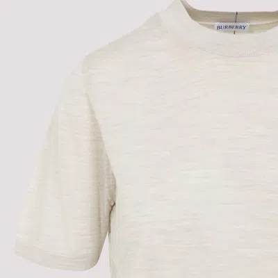 Burberry Natural Crewneck Solid T-shirt