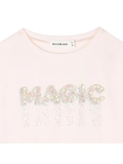 Billieblush Rhinestone-embellished Long-sleeve T-shirt In Pink