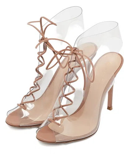 Pre-owned Gianvito Rossi Lace-up Clear-panel Boots