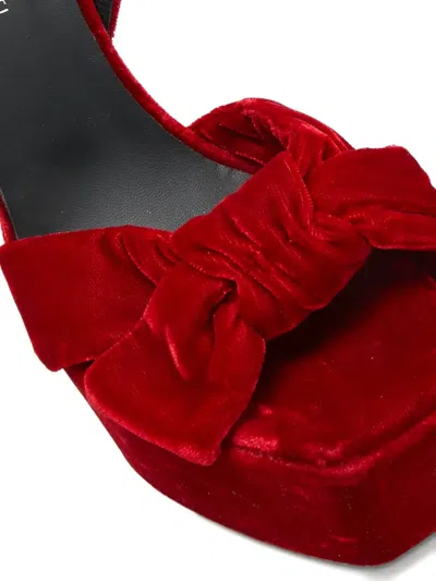 Pre-owned Giuseppe Zanotti Vintage Platform Bow Sandals In Red