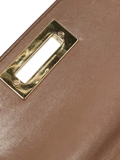 Pre-owned Ferragamo Leather Top-handle Bag In Neutral