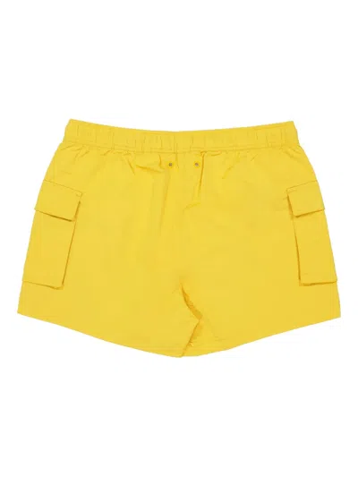 K-way Mellow Flap-pocket Drawstring Swim Shorts In Yellow