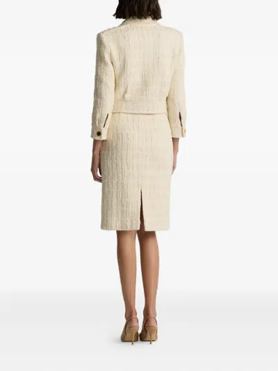 St John Avery Textured Jacket In Neutral